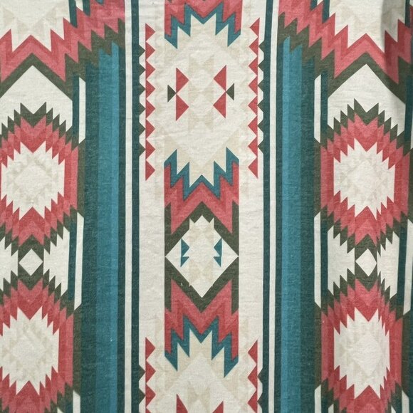 Crazy Train Aztec Southwest Design Romper Elastic Tie Waist Pockets Women Large - Picture 4 of 16